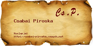 Csabai Piroska névjegykártya